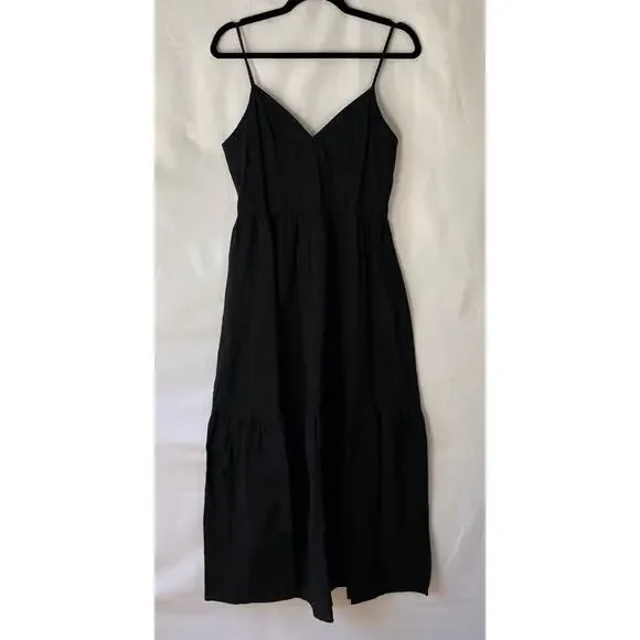 Elan The Aurora Dress Black Midi Dress w/Black over sweater vest Size S - Picture 4 of 16